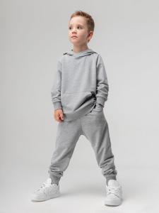 Костюм, серый меланж