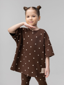 Футболка, коричневый (экрю)