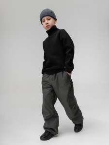 Брюки, темный хаки