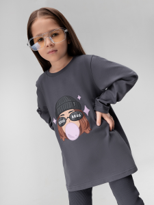 Лонгслив, серый (мультиколор)