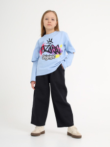 Лонгслив over Graffiti, голубой