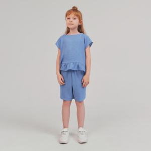 Шорты для девочек "Пыльный голубой"