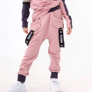 Брюки облегченные с подтяжками NOT FOR ALL, пудра