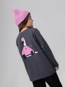 Лонгслив, темно-серый