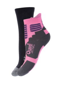 Носки детские "Лонс" (комплект), черный_розовый/серый_розовый