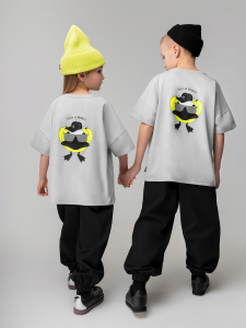 Футболка, серый (салатовый)