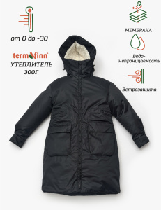 Пальто Ризи TF300 гр., черный