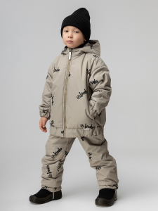 Костюм, бежевый (черный)