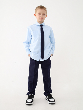 Галстук классический, синий