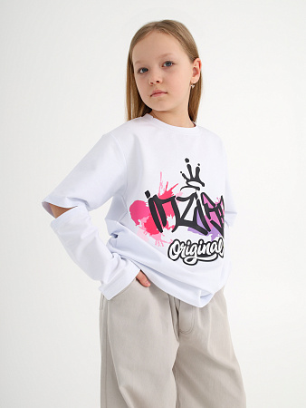 Лонгслив over Graffiti, белый