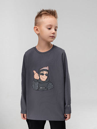 Лонгслив, серый (графит)