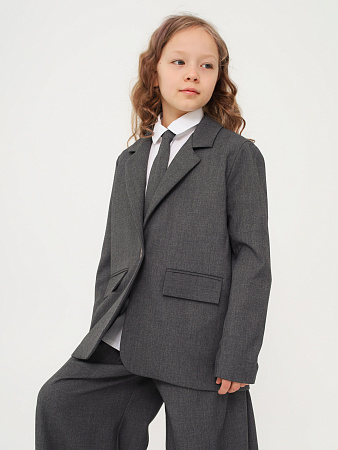 Пиджак over классический, серый