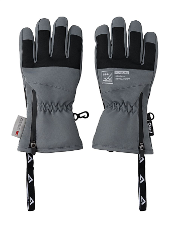 Перчатки детск. "Мейди", черный_св.серый