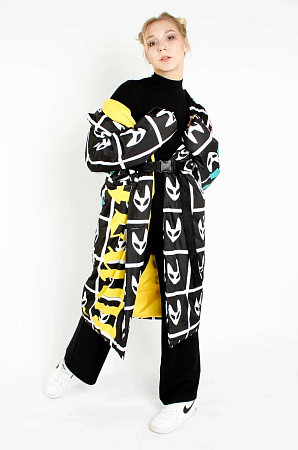 Принтованное пальто с англ. воротником Flash /принт rionateen