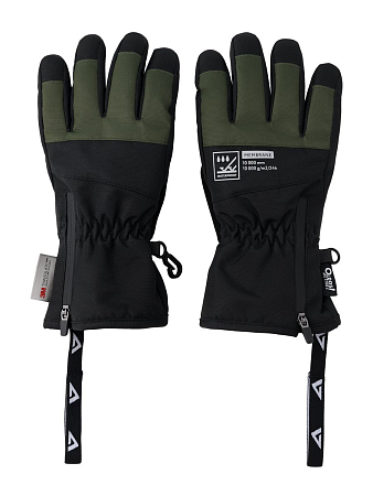 Перчатки детск. "Мейди", зеленый_черный