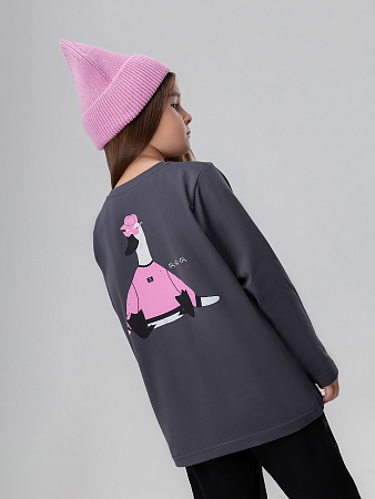 Лонгслив, темно-серый