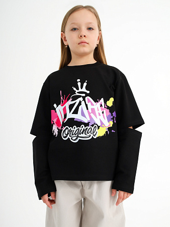 Лонгслив over Graffiti, черный