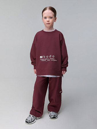 Костюм, бордовый