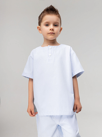 Рубашка, голубой (белый)