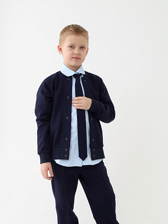 Бомбер трикотажный PIKE, синий