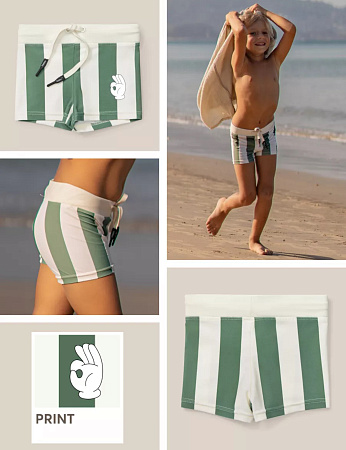 Плавки для мальчиков, green stripe