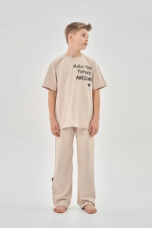 Костюм, серо-бежевый