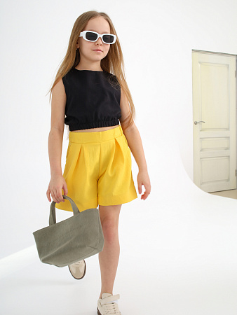 Шорты Лен, лимон